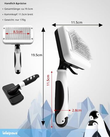 Щітка для собак та котів - самоочисна Slicker, проти випадання шерсті та ковтунів