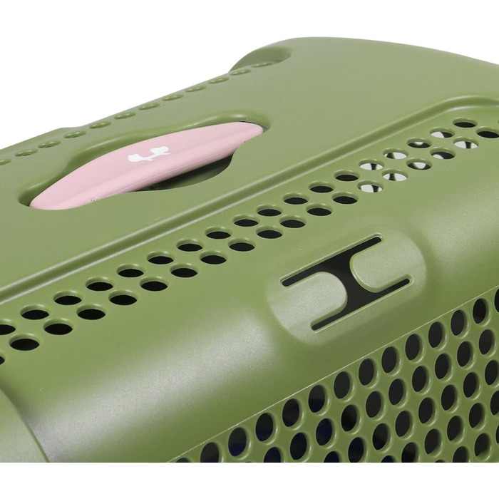 Транспортний бокс для собак та котів UNITED PETS A.U.T.O. - міцний, виготовлений в Італії, зелений/бежевий, з гігієнічною підстилкою, 51 x 37 x 33 см