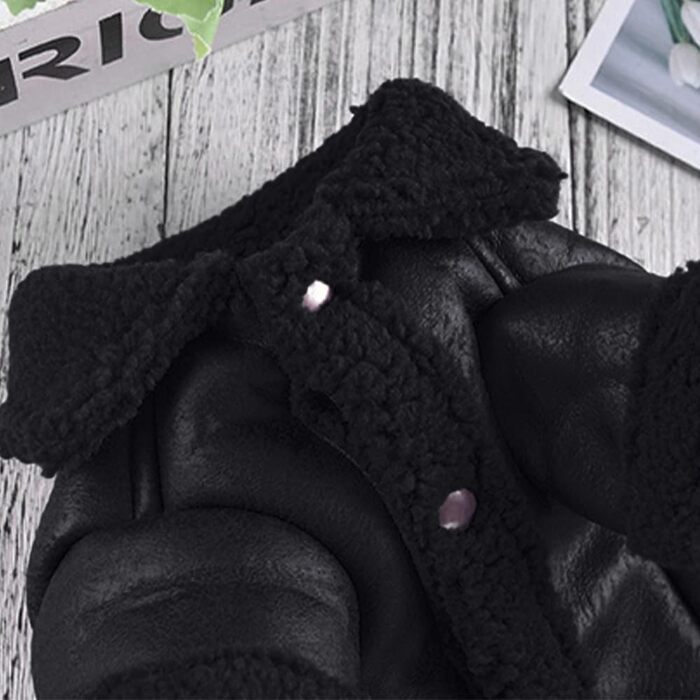 Зимова куртка для собак, тепла жилетка з шлейкою, водонепроникна та вітрозахисна, з відбивачами, флісова, для великих собак (XL, чорний)