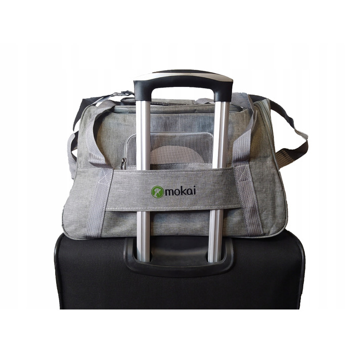 Транспортувальна сумка-переноска для котів та собак, сіра, зручна та портативна