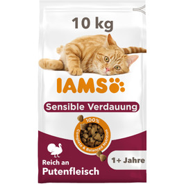 Сухий корм для котів IAMS Sensible Digestion з індичкою для чутливого травлення, 10 кг