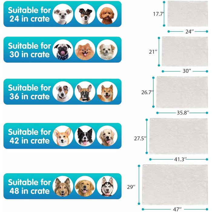 Килимок для собак середніх порід Ostlttyn 76x54 см - м'який, з неслизьким дном, бежевий
