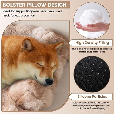 М'який плюшевий чохол на диван для домашніх тварин, 75x75 см, колір градієнт коричневий