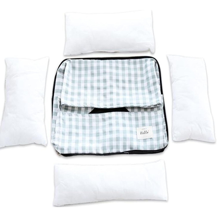 Килимок для собак/кішок, бавовняний льон, в клітинку, дихаючий, з неслизьким дном, заспокійливий, знімний матрац, розмір S, кольору абрикос