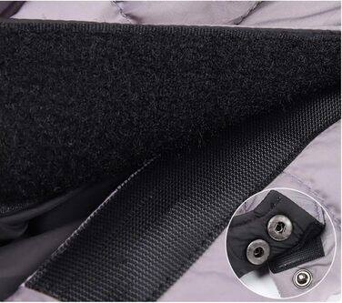 Зимовий теплий зимовий одяг для собак з D-початком, водонепроникний, флісова підкладка, для маленьких та середніх собак (Сірий, L)