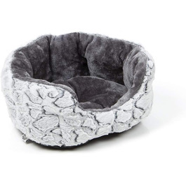 Преміум лежанка для собак Wallace & Jones York з м'яким подушкою для маленьких собак, пухнаста лежанка, неслизьке дно | 55 x 45 x 15 см