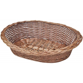 Ліжко для собак та котів vidaXL, плетене з лози, натуральне, 70×48×18 см