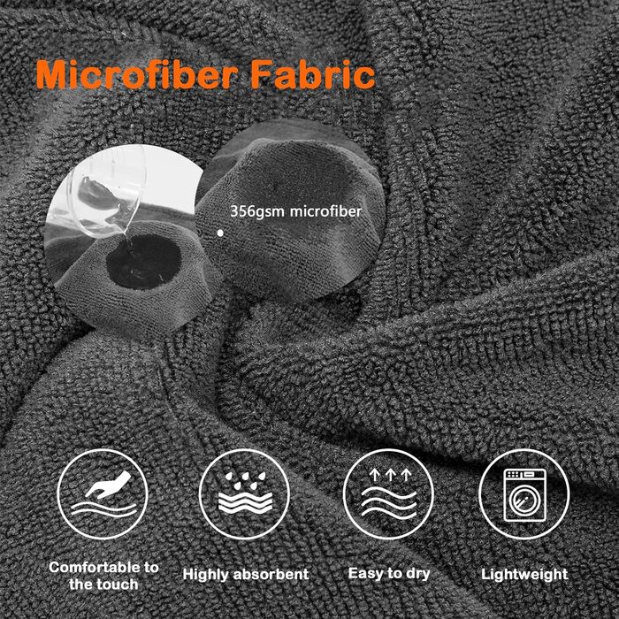 Рушник для собак з мікрофібри, для лап – швидковисихаючий рушник для собак, рушник для миття собак, рушник для домашніх тварин з магнітною стрічкою, для дому (L, сірий)