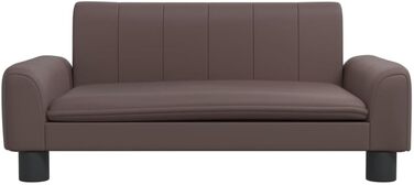 Крісло-ліжко для собак та котів з екошкіри, коричневе, 70x45x30 см - зручне місце для відпочинку вашого улюбленця