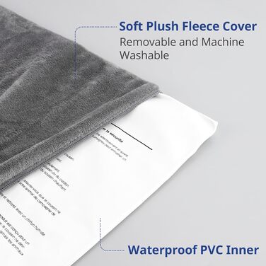 Електричний килимок для кота та собаки NICREW 40x45 см, з захисним кабелем, бежевий, 30 Вт (постійна температура)