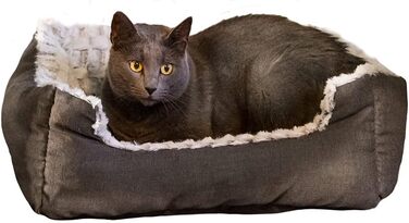 М'яке ліжко для собак та котів Ferplast - зручне та миється. Розміри: 91x72x19 см та 48x37x16 см