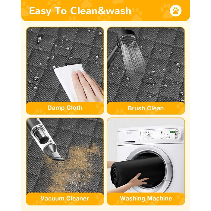 Захисна килимок для багажника авто від Lekespring: вологостійкий, стійкий до подряпин, з захистом бокових панелей та краю, чорний