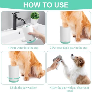 Лявочка для миття лап собак, очищувач лап для собак, видаляє бруд і сміття з лап, м'який очищувач для лап собак великих і малих порід, щітка для очищення лап собак 14,9 * 9,6 см, очищувач лап для собак