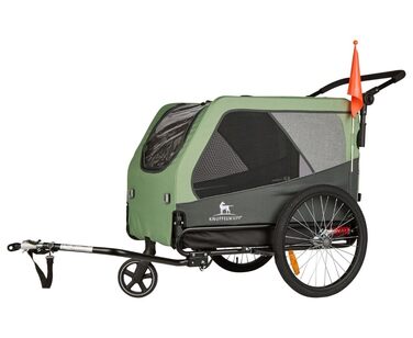 Причеп для собак Cruvado Knuffelwuff: фальш, легкий, стабільний, до 45 кг, з безпековою лінією та від комарами