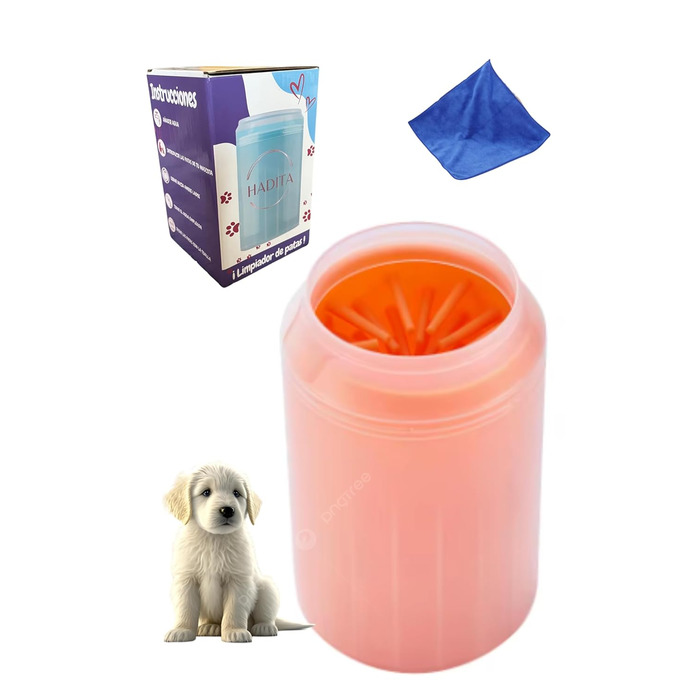 Очищувач для лап собак: великі та маленькі розміри, гігієна для подушечок лап, помаранчевий