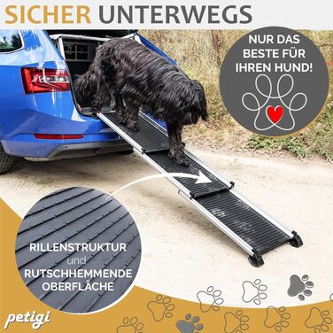 Рампа для собак у автомобіль Teleskop, висувна, алюміній, до 90 кг, неслизька