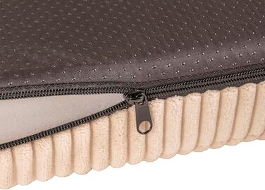 Килимок для собак, м'який лежак з рифленого трикотажу, неслизька підкладка, зелений, L (70x50x5 см)