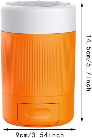 Автоматичний мийник лап для собак та котів JAYIOLA - мийка лап для тварин з обертовим очищувачем, PP матеріал, оранжевий