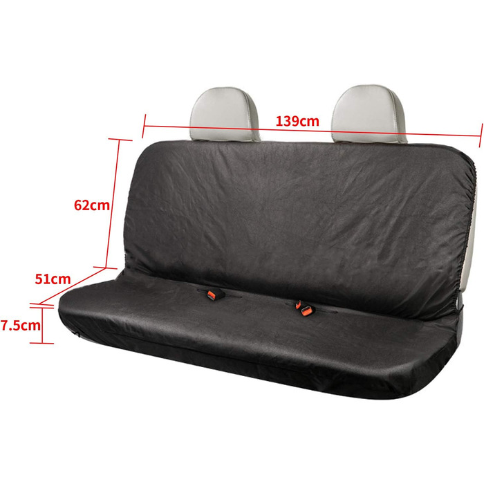 Захист вантажного простору автомобіля CICMOD: килимок у багажник для собак, антиковзкий, чорний (заднє сидіння)