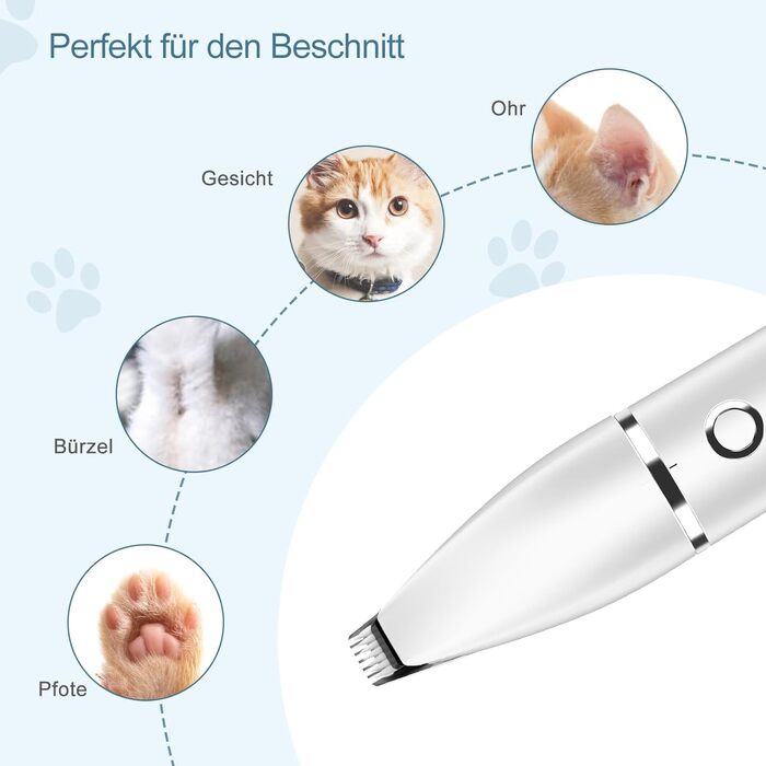 Електрична машинка для стрижки кігтів собак та котів Ankilo - професійна, тиха, 2-в-1