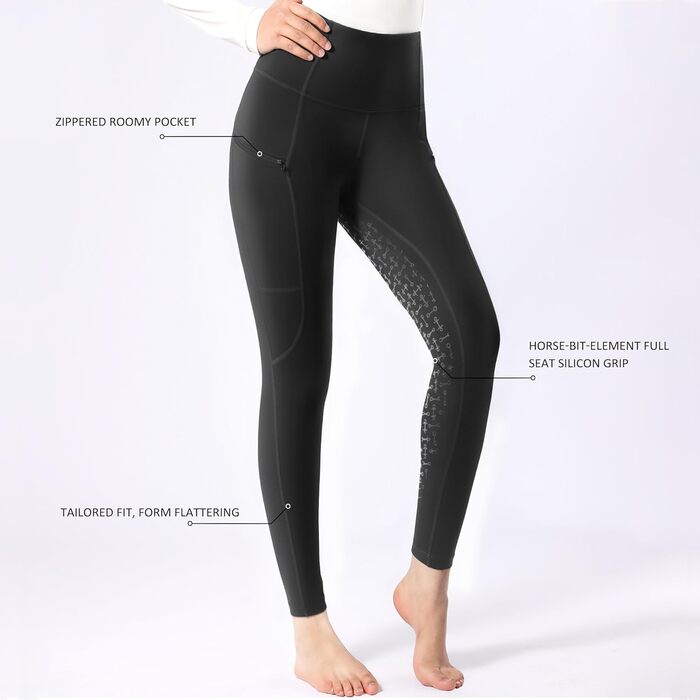Спортивні штани для верхової їзди Harrison Howard з силіконовим зчепленням, висока талія, легінси для жінок