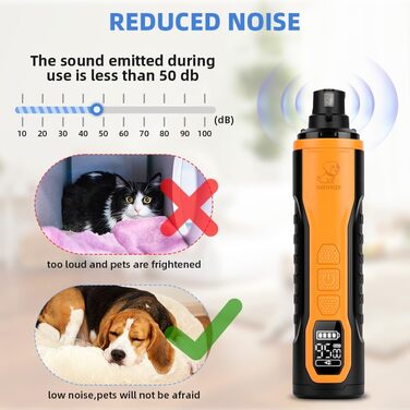 Електричний триммер для собак та котів 2 шт. з LED-дисплеєм та 5 швидкостями (M9)