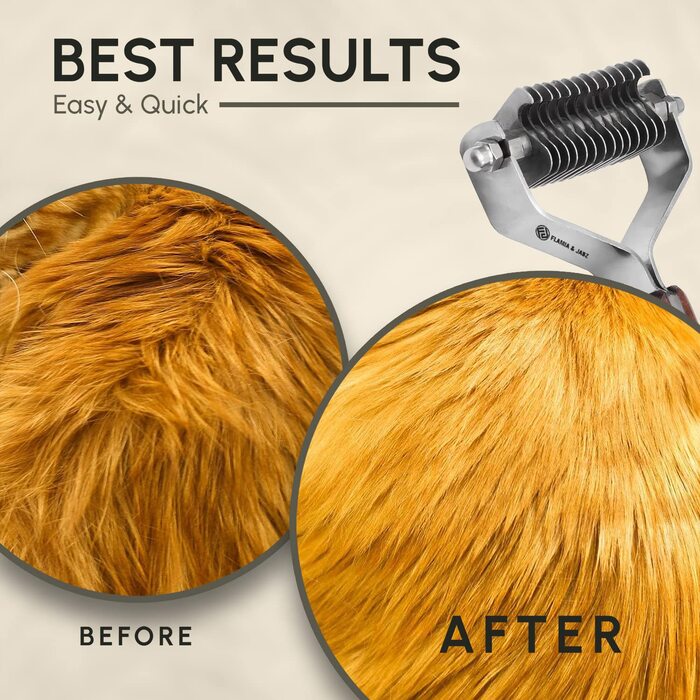 Гребінець для догляду за підшерстям собак, котів та домашніх тварин FLAMIA & JABZ (14 лез)