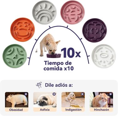 Керамічна годівниця для собак маленьких порід з антислизьким дном - годівниця для собак та котів - підходить для сухого та вологого корму - фіолетовий колір - 180г, маленька