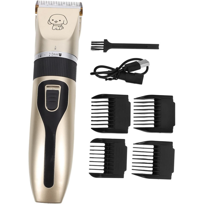 Електричний собачий триммер SOIMISS з титановими керамічними лезами. Безшумна машинка для грумінгу собак та котів. Для догляду за вухами, обличчям та тілом.