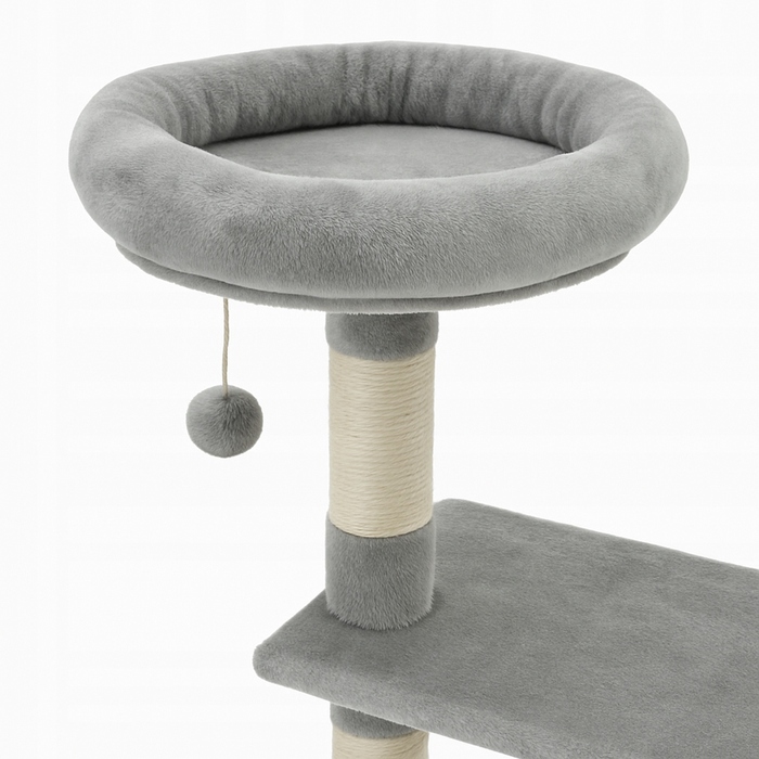 Високий когтеточка-комплекс з лежаком та стовпчиком, вежа для котів Wideshop 61 - 100 см