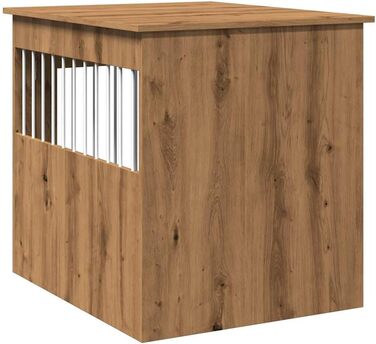 Клітка для собак у меблевому стилі vidaXL, артезіанський дуб, 64,5x80x71 см, стильне меблеве житло для собак