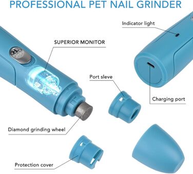 Електричний точило для кігтів тварин Toddmomy (3 шт.) - для котів та собак, з ABS пластику