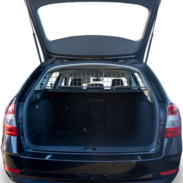 Сітка для собак Travall, сумісна зі Skoda Octavia Estate (2012-2020) / Scout (2014-2020), з дахом-панорамою. Надійна сталева перегородка для багажника, захист від вантажу, автозакріплення