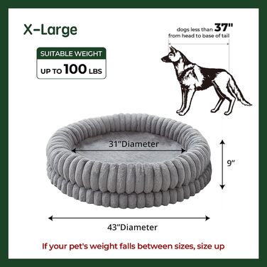 Кругле ортопедичне ліжко для собак BALANCE, сірого кольору, для маленьких собак, кошенят та цуценят, з неслизьким дном