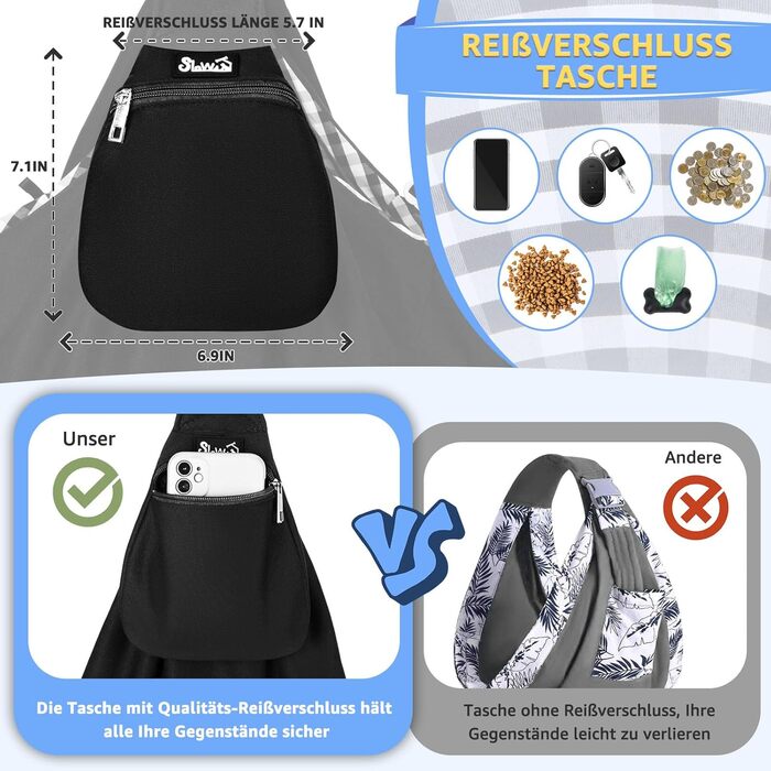 Сумка-переноска для собак SlowTon, чорна, для собак 4,5-7,2 кг, з регульованим плечовим ременем та передньою кишенею