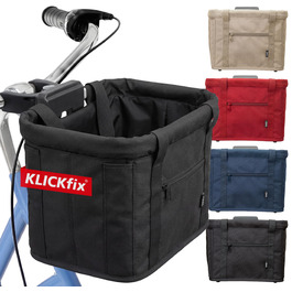 Фридбаг Кошик на кермо велосипеда KLICKfix [Сумісний з електровелосипедом] для жінок - чорна велосипедна сумка