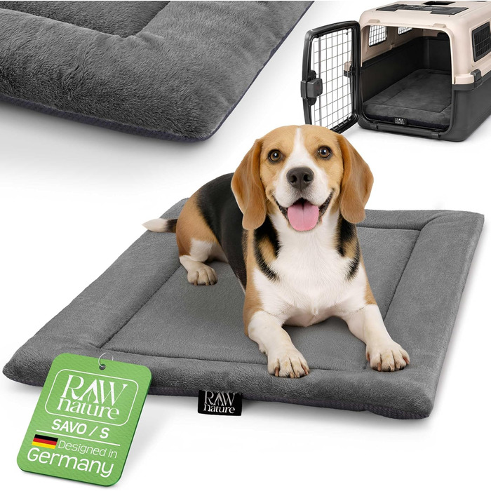 Лежанка для собак RAW Nature Hundedecke SAVO, XL, 110x70x4,5 см, м'яка, двостороння, для переносок, зелений колір