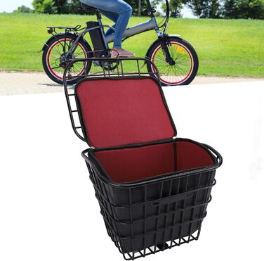 Металевий кошик на велосипед, спереду/ззаду, знімний кишеньковий відсік, кріплення на кермо, для собак, тварин, фруктів