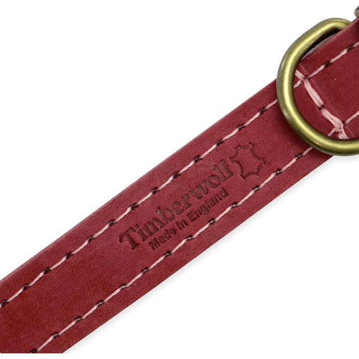 Нашийник для собак Ancol Timberwolf, шкіряний, кольору полуниці, 34-43 см