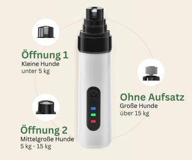 KELENO TrimNox Pro: Тихий триммер для собак - професійний електричний триммер для догляду за кігтями. Підходить для малих, середніх та великих собак. Білий.