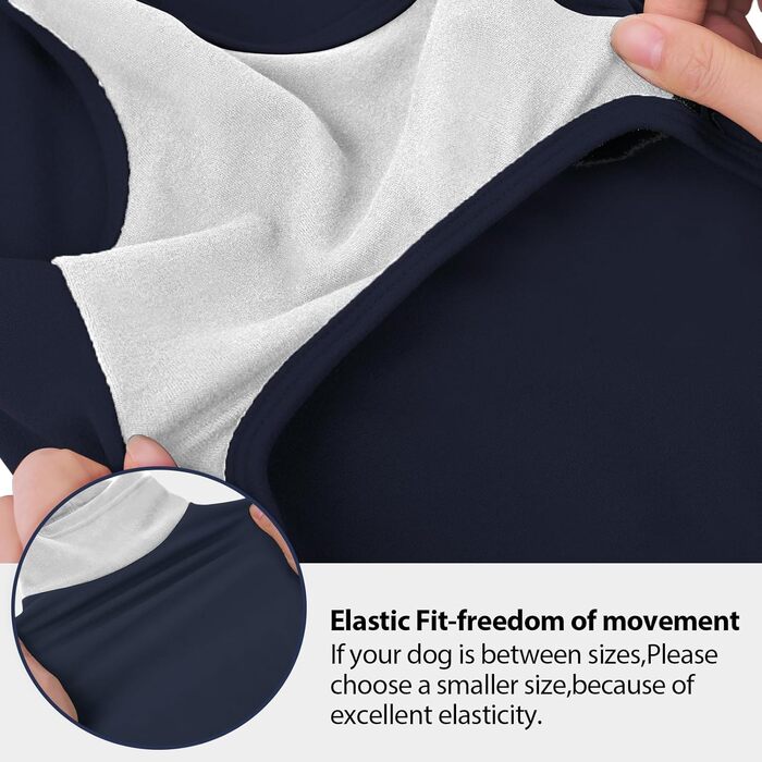 Пуловер для собак з флісу, блакитний - для великих порід, дихаючий та зручний - легко одягається, обхват грудей 55 см