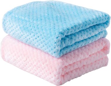 Двошарові ковдри для собак та котів SLSON, 70x100 см (блакитний та рожевий)