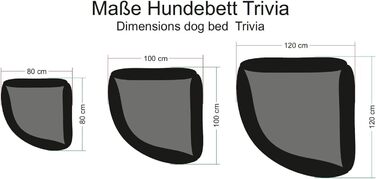 Ортопедичне ліжко для собак Tierlando® Trivia, 80x80 см, темно-червоне, з віско-матрацом