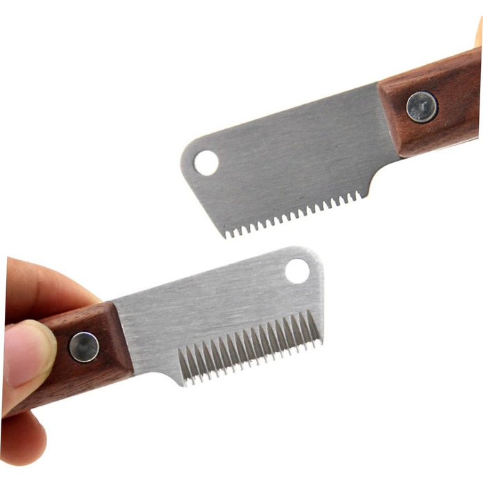 Гребінець для видалення підшерстка Besportble для собак та котів з нержавіючої сталі та ергономічною ручкою з дерева