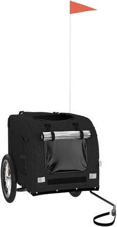 Фургон для собак VidaXL, чорний, 45 кг, 125 x 64 x 66 см