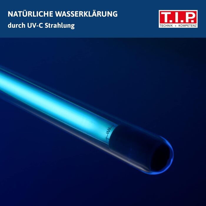 UV-C стерилізатор для басейнів і ставків T.I.P., нержавіюча сталь, 36 Вт, для води до 36 000 л, з LED-контролем, зниження бактерій та водоростей