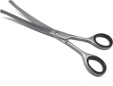 Ножиці для собак, професійні, 16,5 см, нержавіюча сталь, без гачка, вигнуті