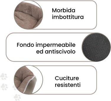 Бет для собак та котів Sogni E Capricci, бежевий, 48 x 42 x 16 см