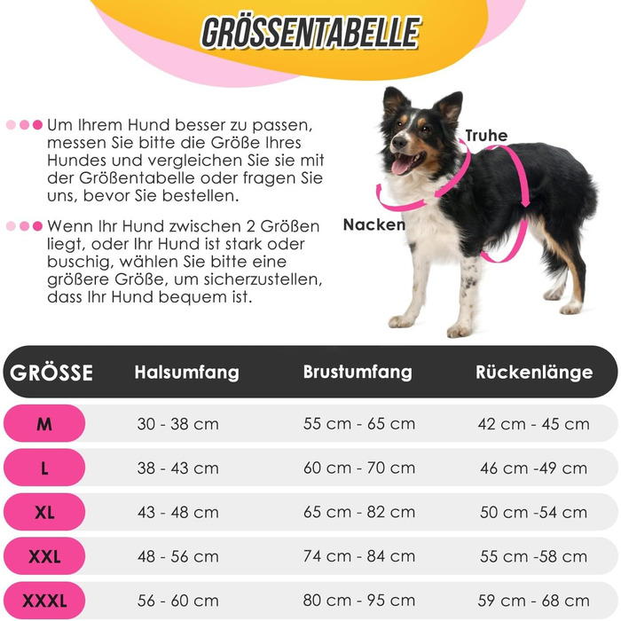 Зимовий собачий одяг SlowTon: водонепроникний, з флісовою підкладкою, з капюшоном-воротником та шнурком, для собак маленьких, середніх та великих порід, Fuchsie, XL