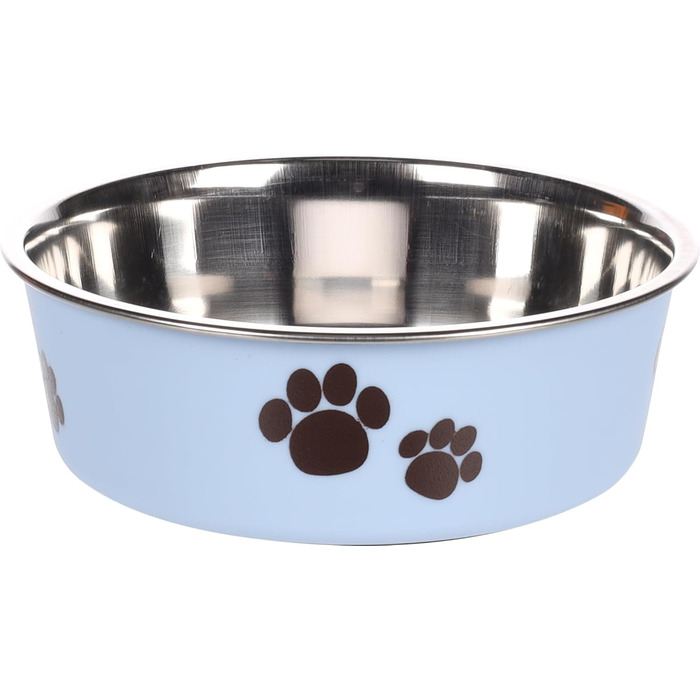 Миска для собак з нержавіючої сталі Petslino Hellblau XL, 2200 мл, з гравіюванням, антиковзаюча, для великих собак